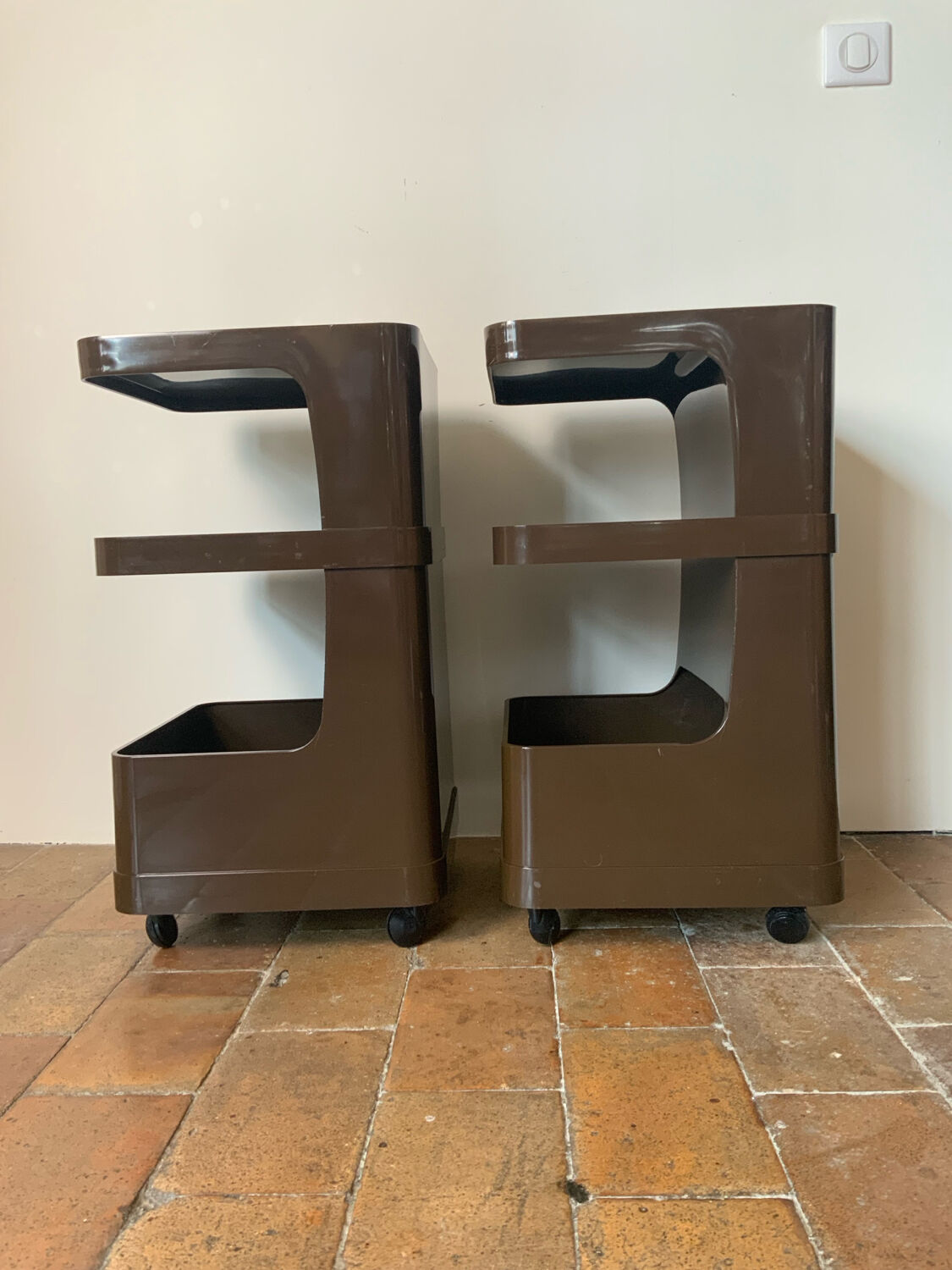 Vintage 70s serving trolleys