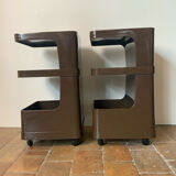 Vintage 70s serving trolleys