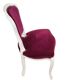 Chaise et repose pied de château en bois et velours bordeaux