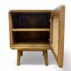 Teak and rattan bedside table