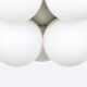 Kaiser Sputnik chandelier, molecular shape, 12 opal glasses, Germany, 1970s