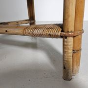 Table de salle à manger "patio" en bambou, Italie, années 1960