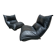 Zinzolo Armchairs in Black Leather by Vittorio Varo for Plan, 1970s, Set of 2