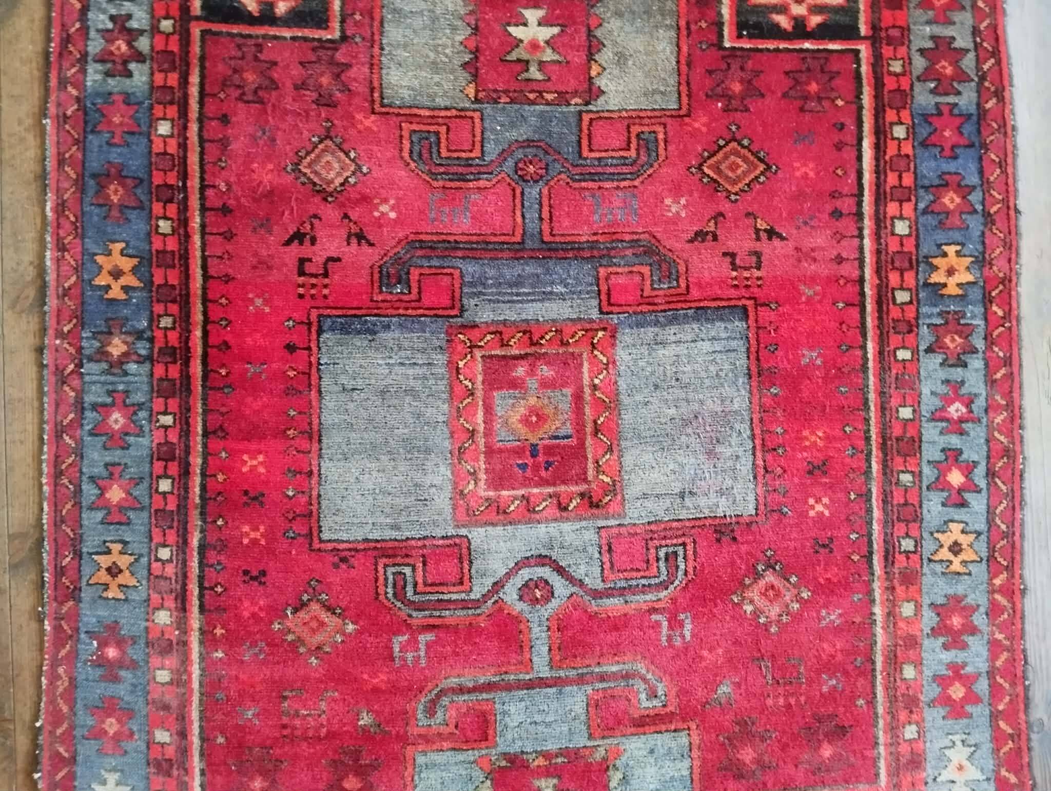 Handmade Persian Hamadan rug 199x135cm