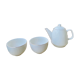 Porcelain teapot and cups