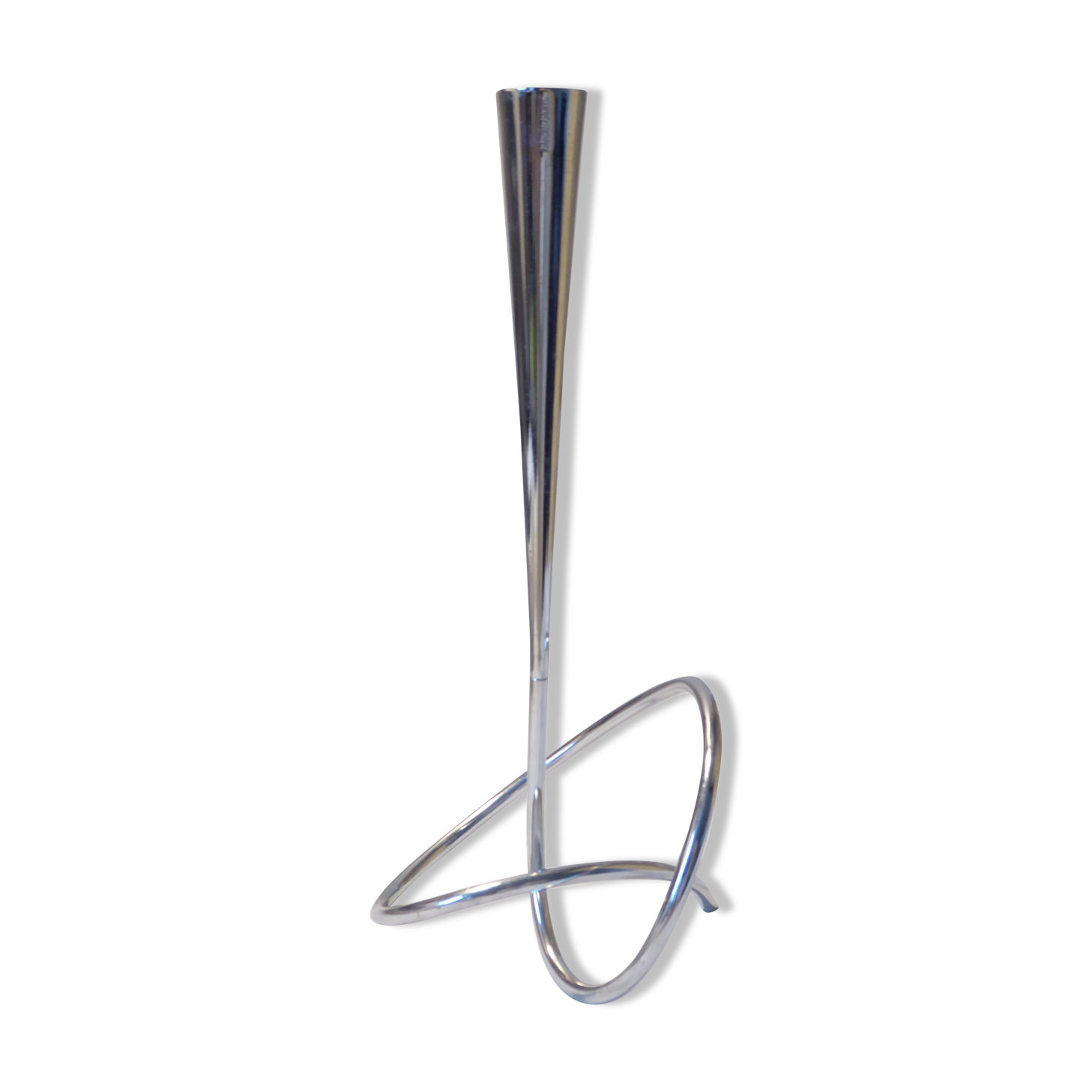 Soliflore vase in chrome metal Black + Blum
