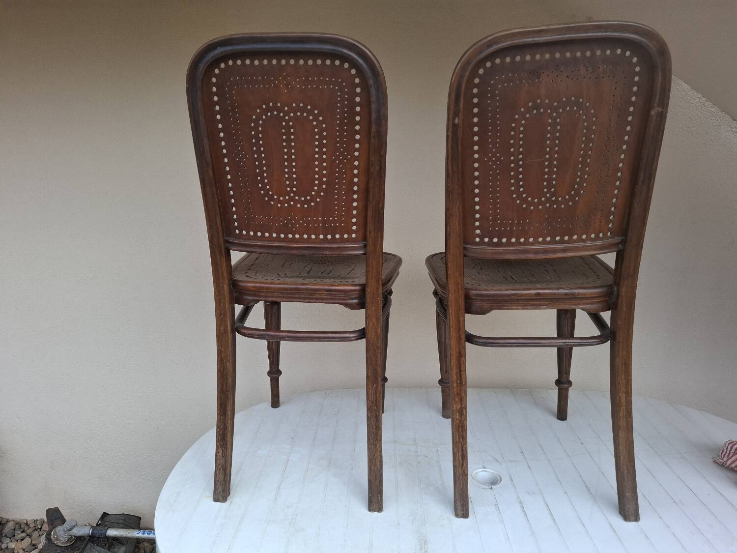 Pair of Thonet Vienna bistro chairs