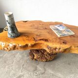 "Free-form" coffee table in solid elm.