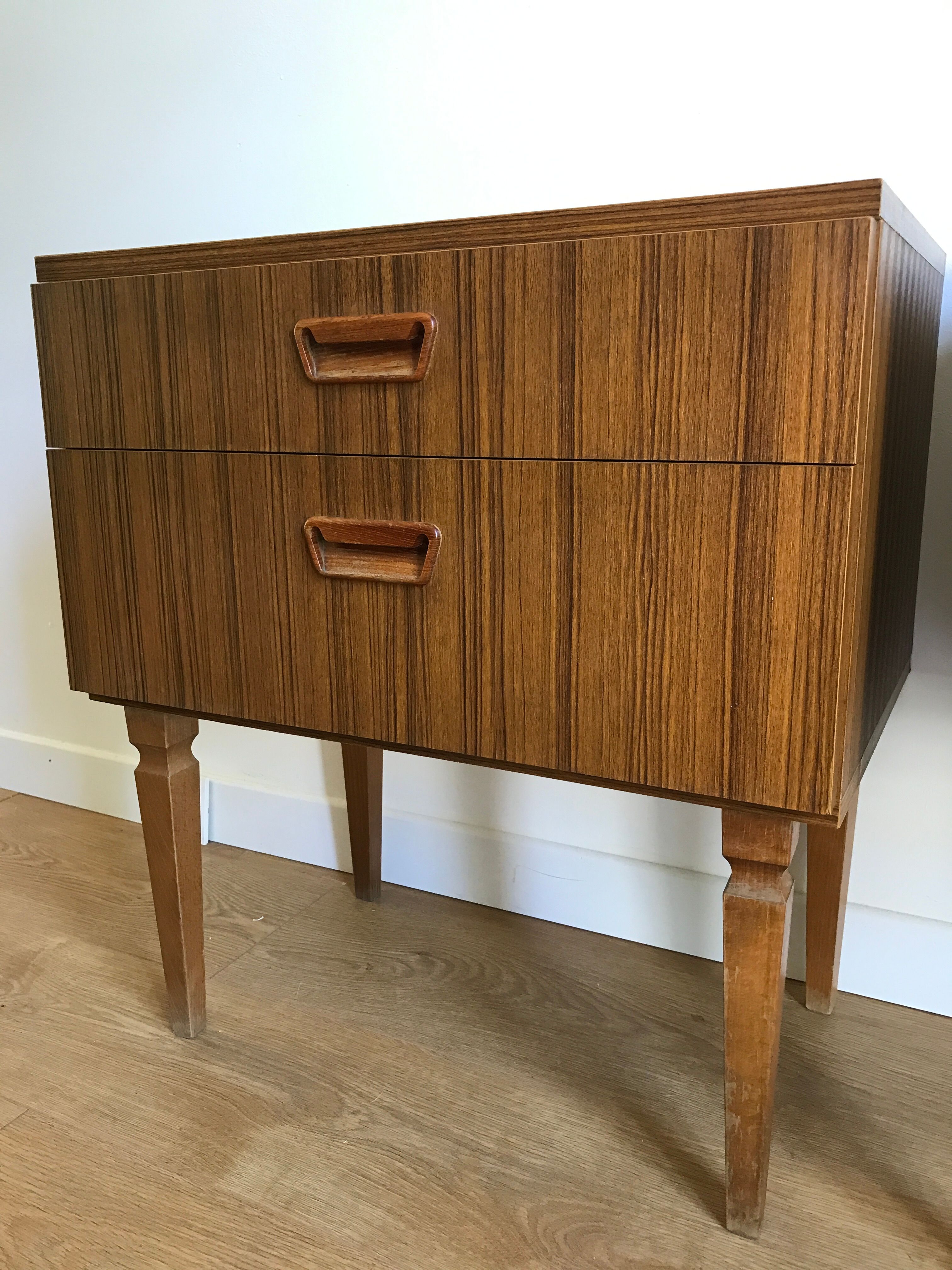 Pair of vintage bedside tables scandinavian style