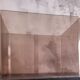 Rectangular piece of furniture or coffee table in smoked plexiglass by Michel Dumas.
