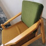 Scandinavian light wood armchair