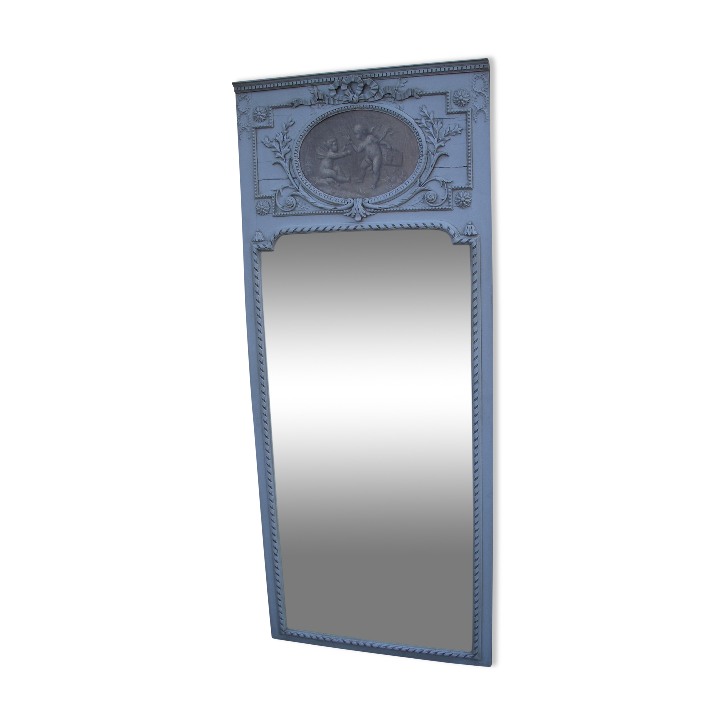 Louis XVl patina scene trumeau mirror romantic 80x191cm