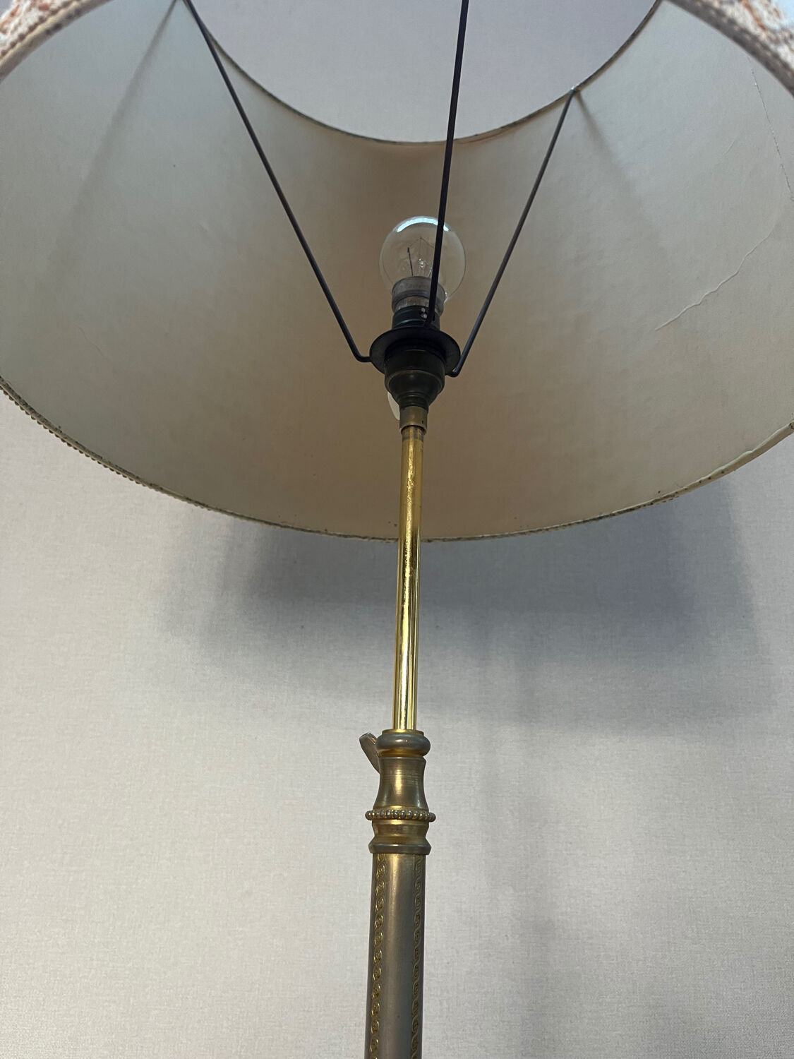 Lampadaire tripode art déco métal réglable