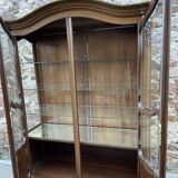 Display Cabinet Silver Cabinet Bookcase Provence Rocaille Louis XV Carved Oak 1960