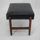 Footrest in Teak and Black Leather, Denmark, 1960s