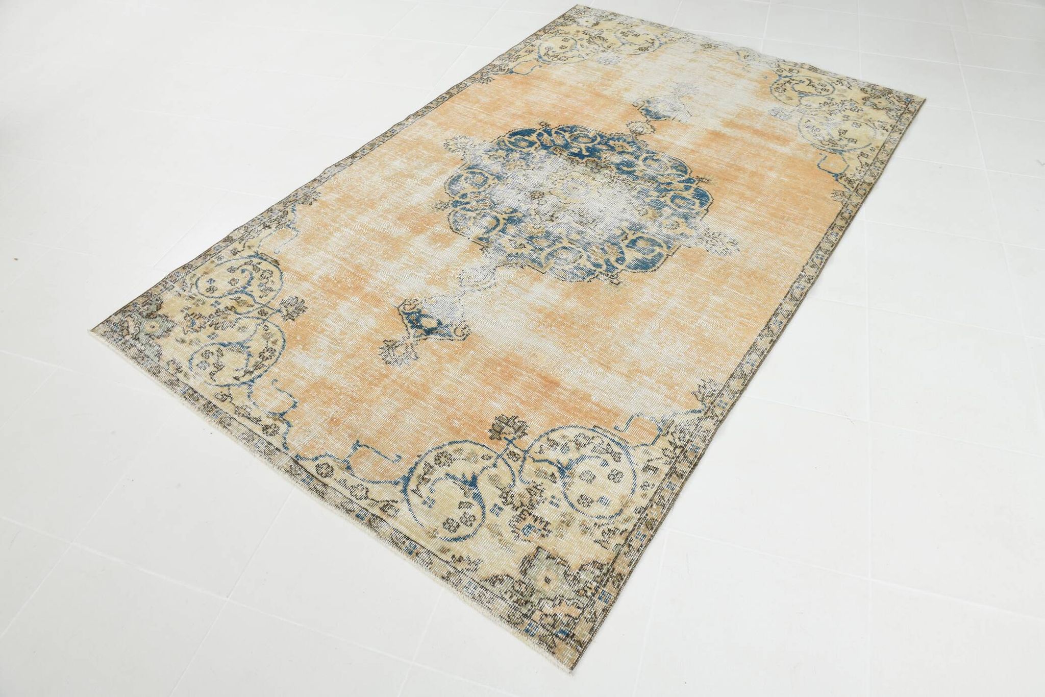 Natural Vintage Rug, Rustic Boho Rug, 157x254 Cm
