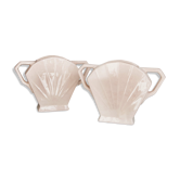 Set of 2 vases in the shape of Scallops