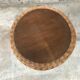Vintage side table in bohemian old rattan wicker 1950