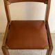 Chaise cuir et bois 70’s