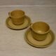 Pair of Sarreguemines cups and saucers