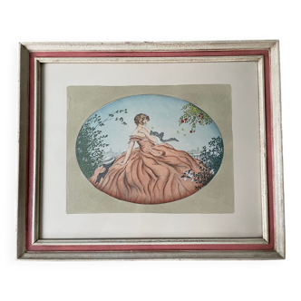 Antique print period Art Deco