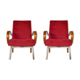 Pair of armchairs model 53 by Jaroslav Smídek for TON, years 1960