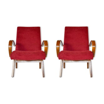 Pair of armchairs model 53 by Jaroslav Smídek for TON, years 1960