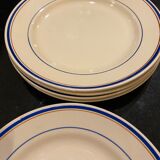 Assiettes liseré bleu