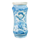 Albarelo in earthenware decorated in blue monochrome with a cherub motif, late 17th century