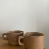 Duo de tasses à café en grès