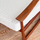 Canapé FD130/3 by Hvidt Mølgaard, Mid Century sofa in teak, Denmark