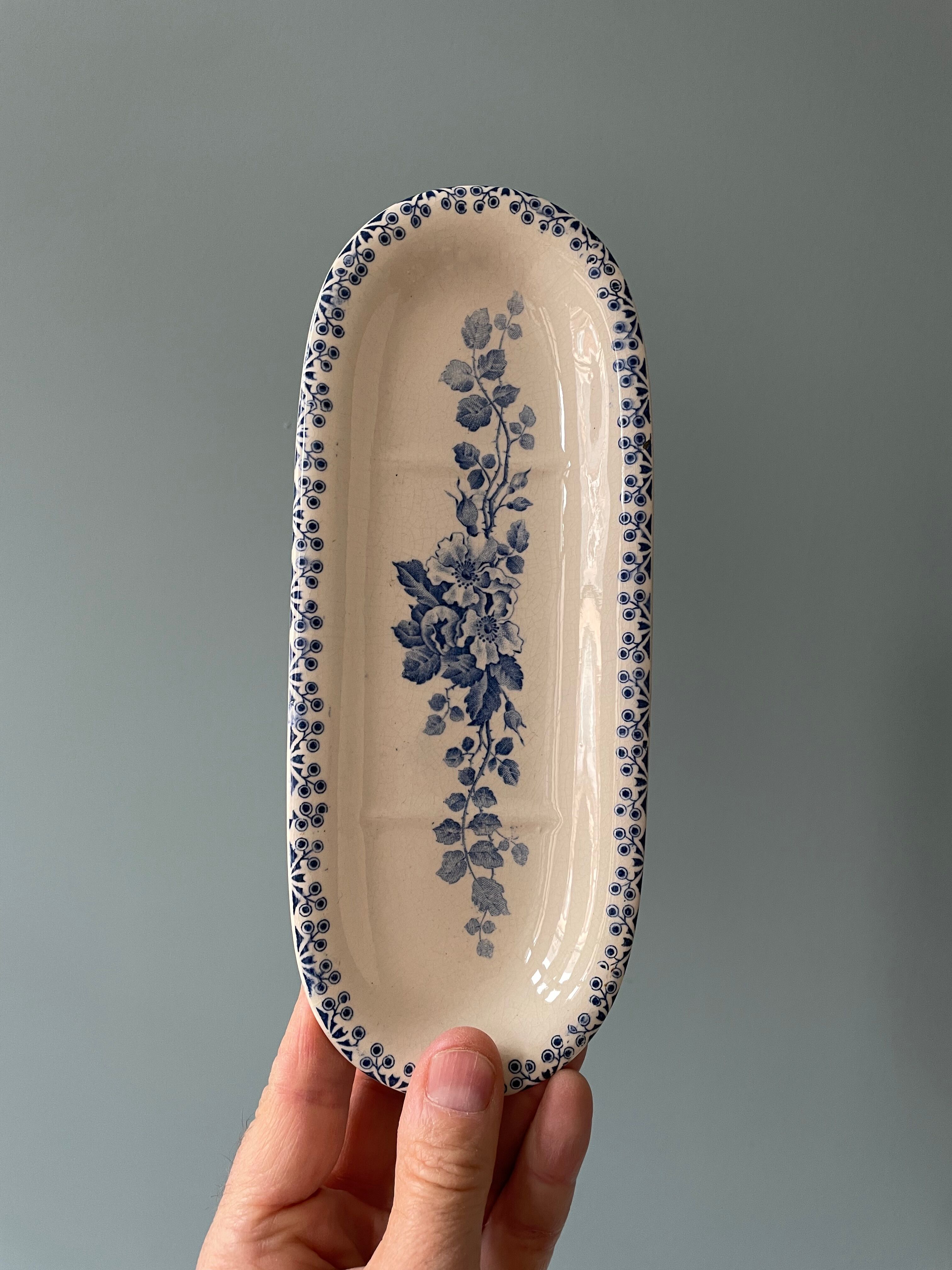 Set of a soap dish and a comb holder Terre de Fer 1900