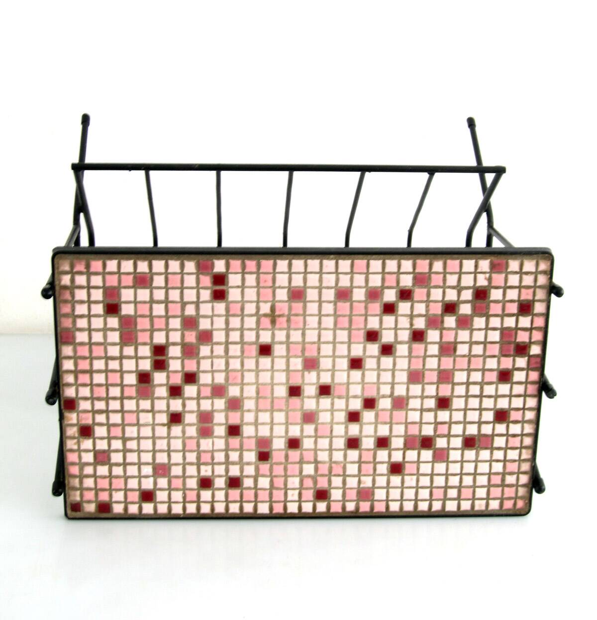 Table de magazine en mosaïque vintage des années 60