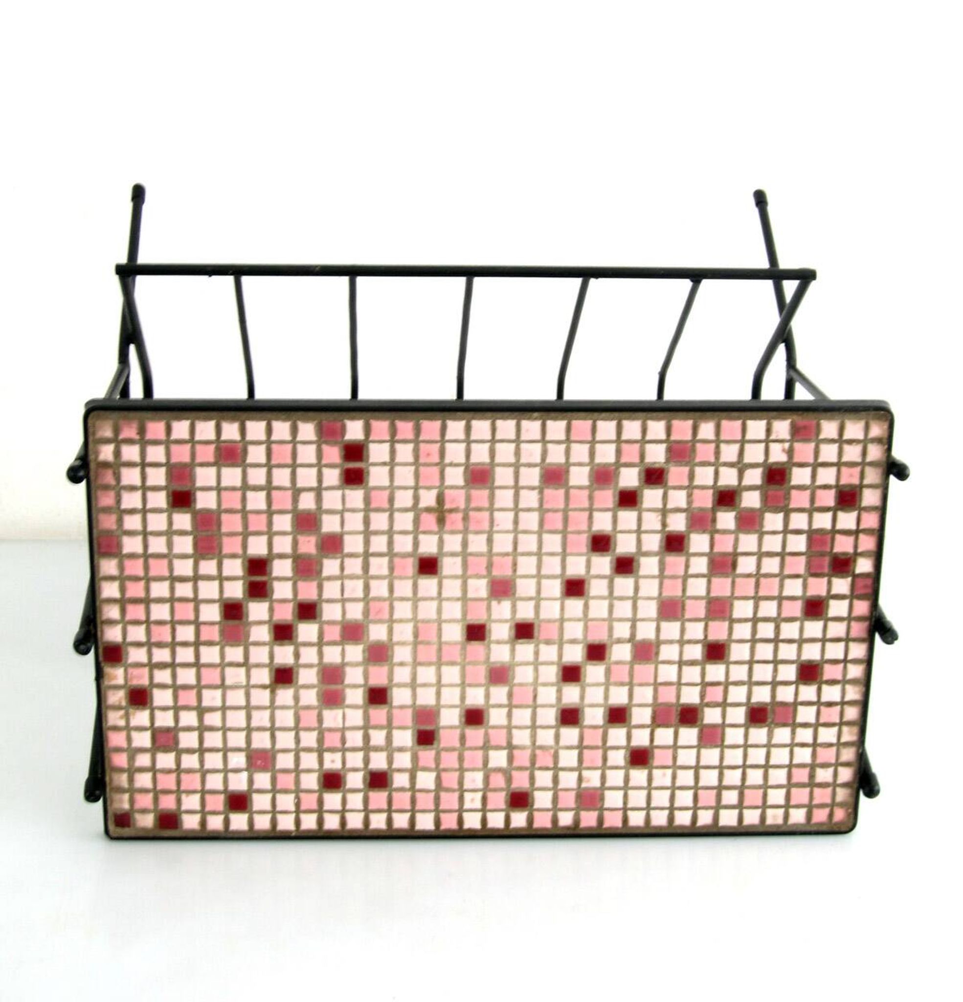 Table de magazine en mosaïque vintage des années 60