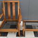 High back relax chair with hocker 1960s by Tarm Stole Denmark