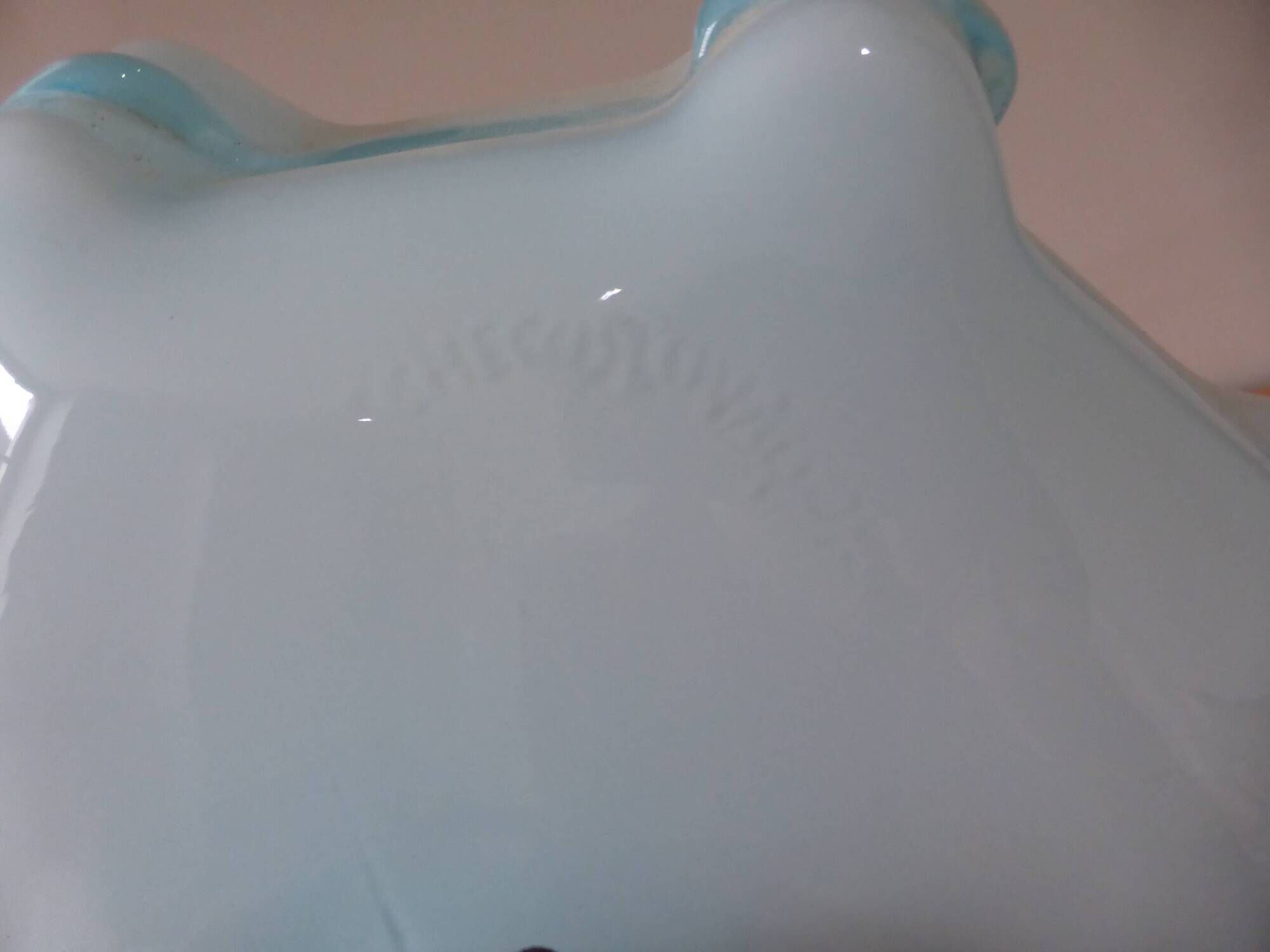 Vintage lampshade in blue opaline glass from Czechoslovakia 240533