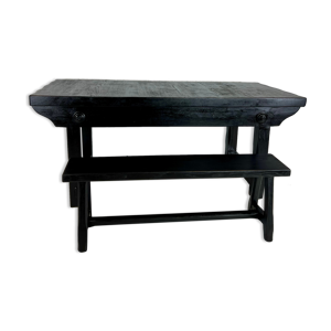 Table en orme brutaliste