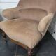 Fauteuil crapaud en acajou style Louis Philippe