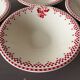 4 soup plates Comptoir de Famille “red checkerboard” model