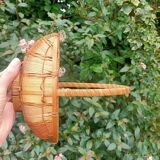 Retro egg wicker basket