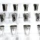 12 silver liqueur glasses