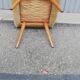 Vintage stool beige fabric