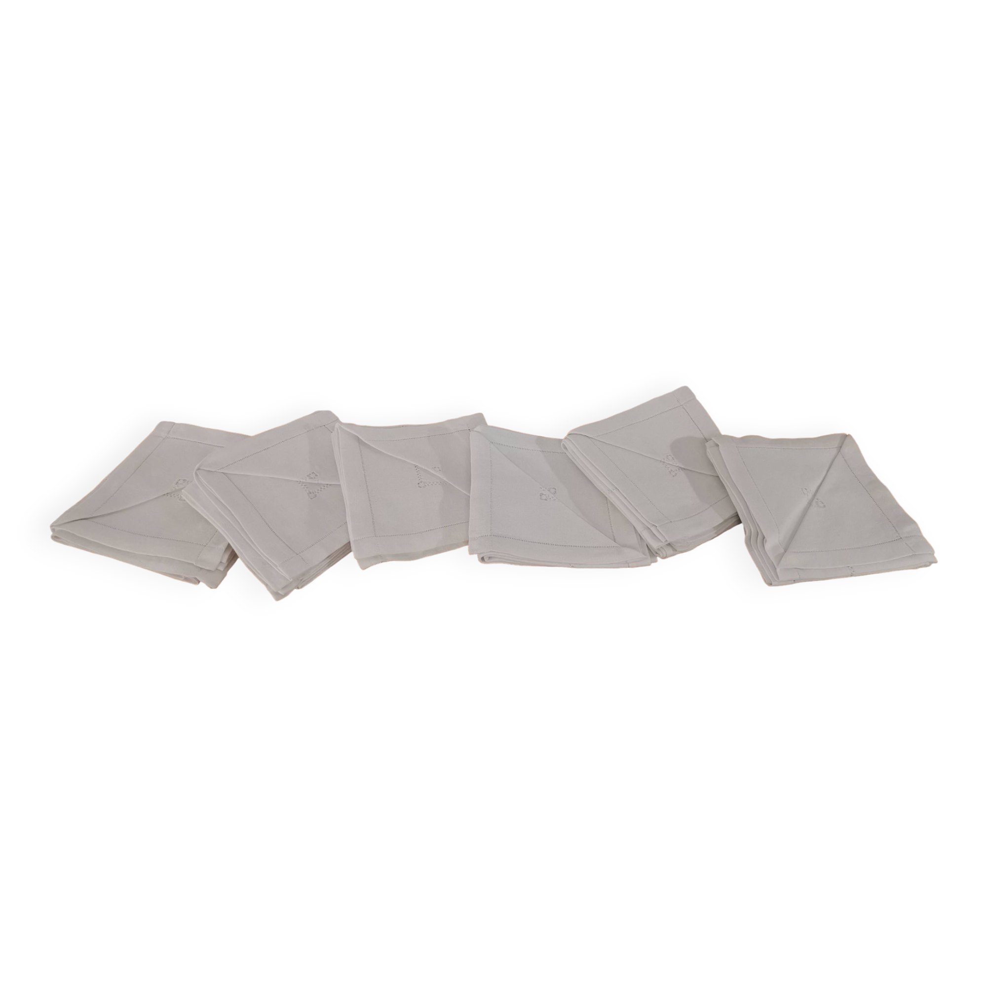 Set of 6 old linen napkins from the 1900s