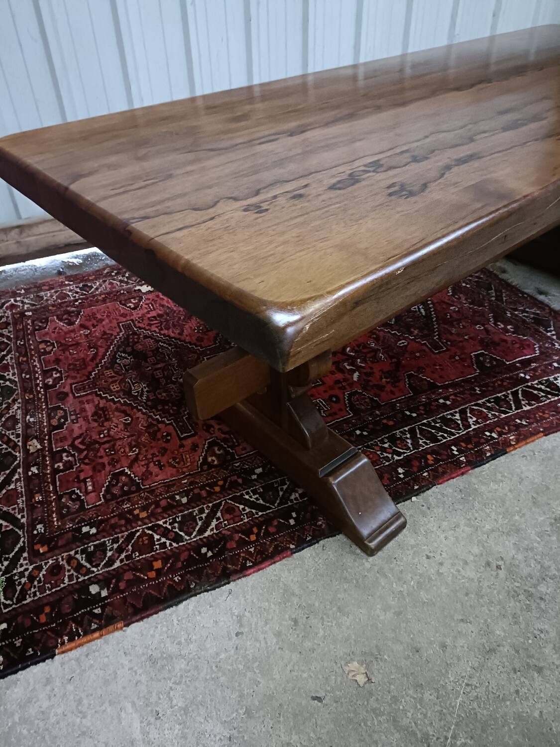 Solid wood monastery table