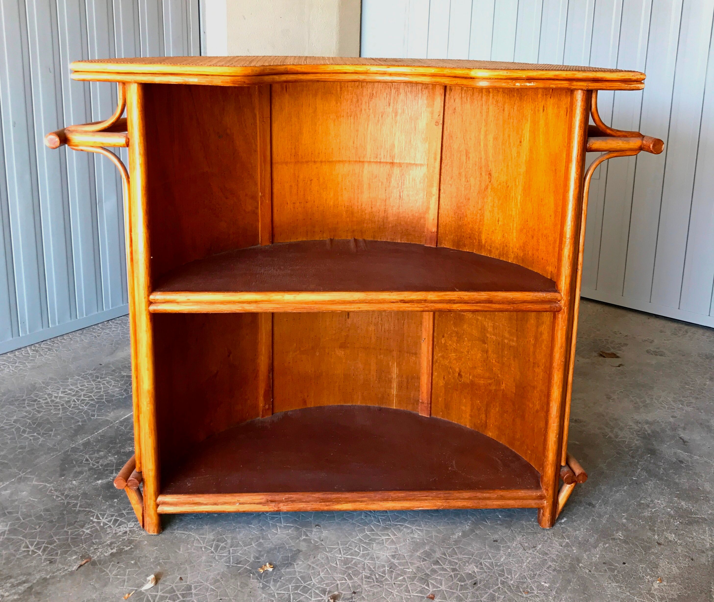 Bar in rattan and bamboo 1970