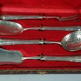 Service de  4 couverts à mignardises en argent 201 gr fin du XIXe siècle SB