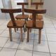 Suite of 4 rustic chairs from the 70/80's