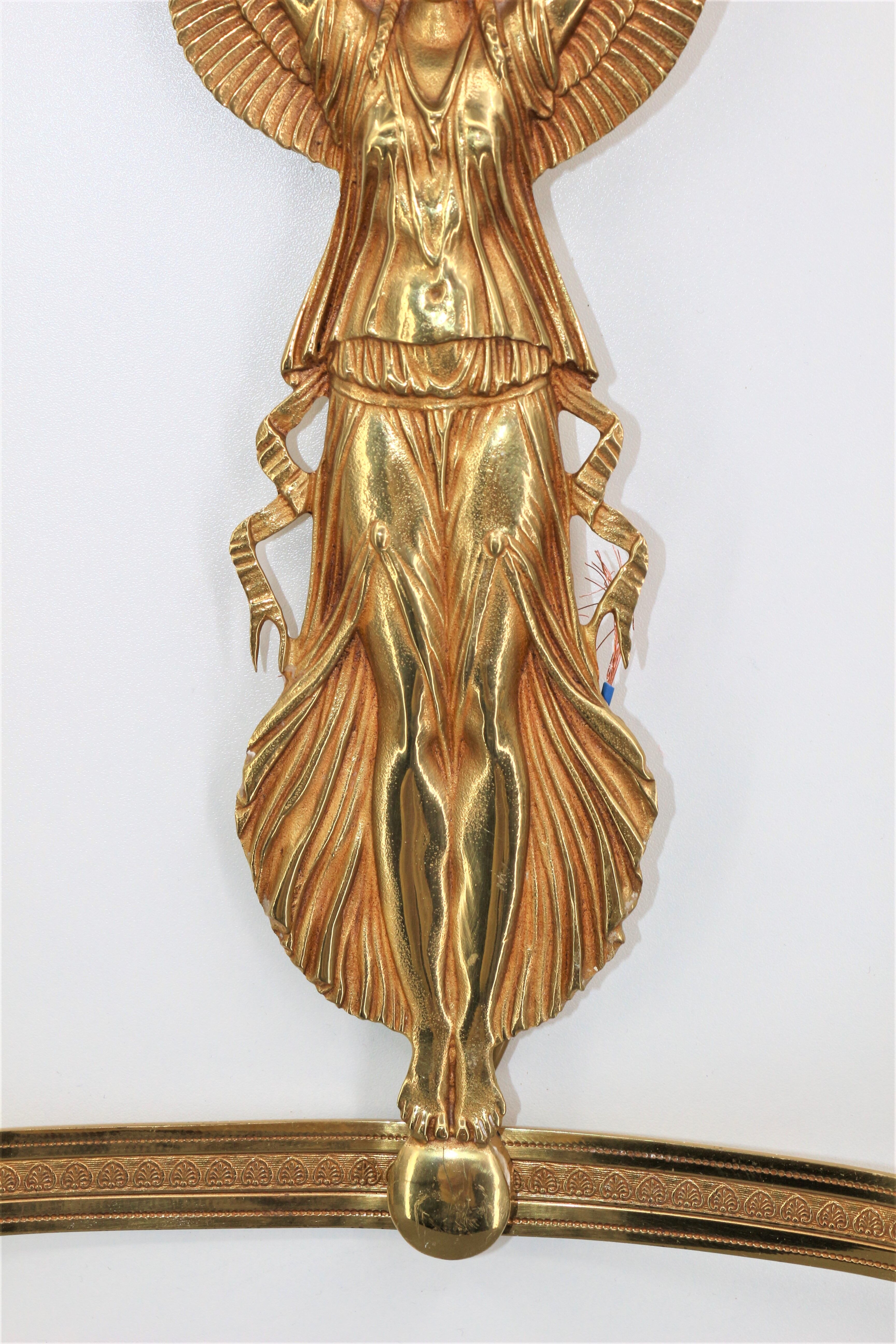 Paire d'appliques en bronze doré de style directoire/empire