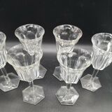 Série de 6 verres à vin Baccarat modèle Malmaison signés