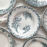 6 mismatched Saint Amand ironstone soup plates
